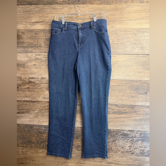 Gloria Vanderbilt Denim - Gloria Vanderbilt Amanda Dark Blue Straight Leg Jeans